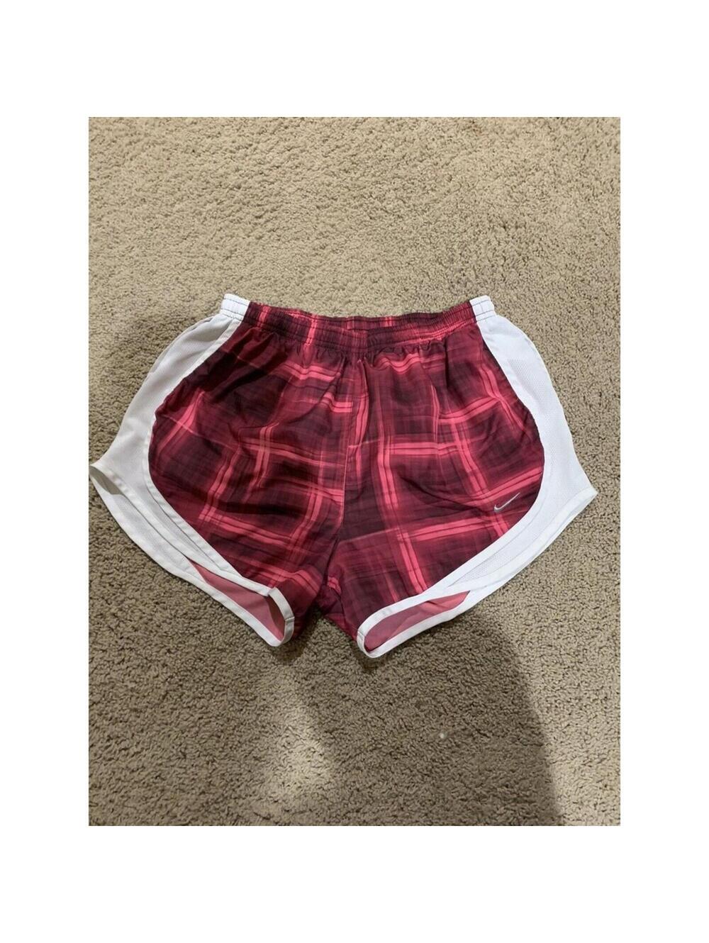 Women's NIKE running shorts dri-fit burgundy / pink with built ins M MEDIUM